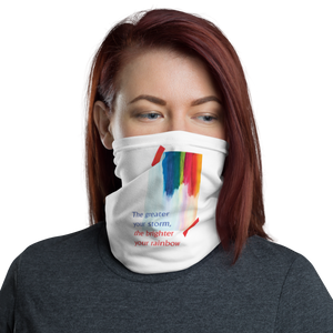 Default Title Rainbow Face Mask & Neck Gaiter White by Design Express
