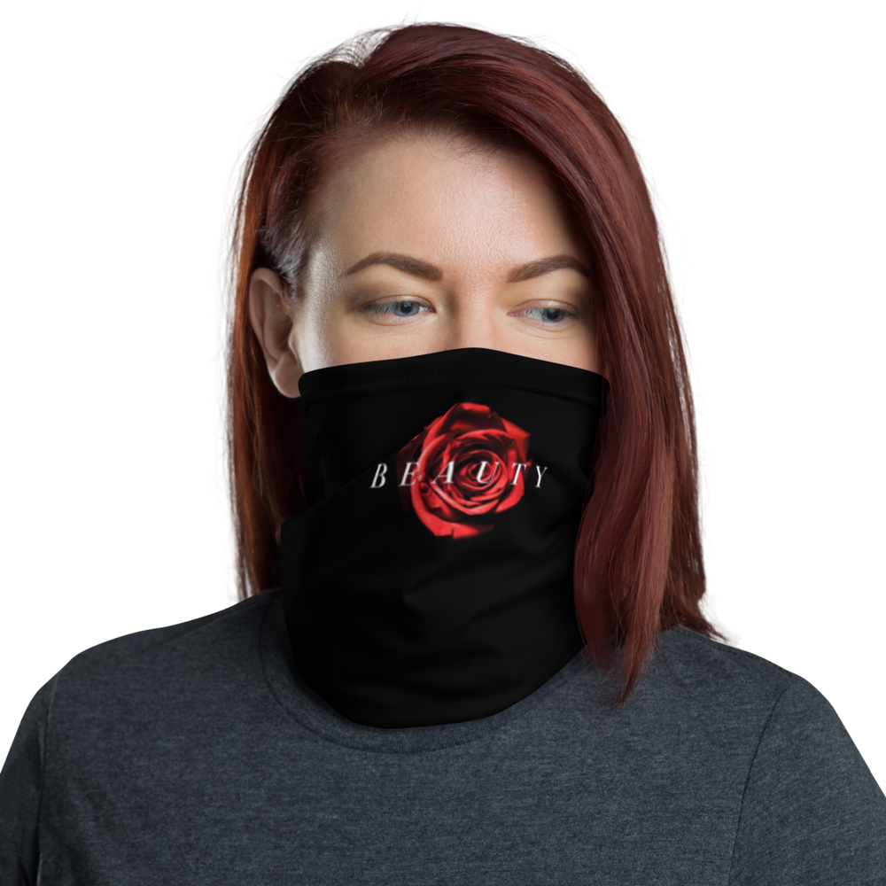 Default Title Beauty Red Rose Face Mask & Neck Gaiter by Design Express