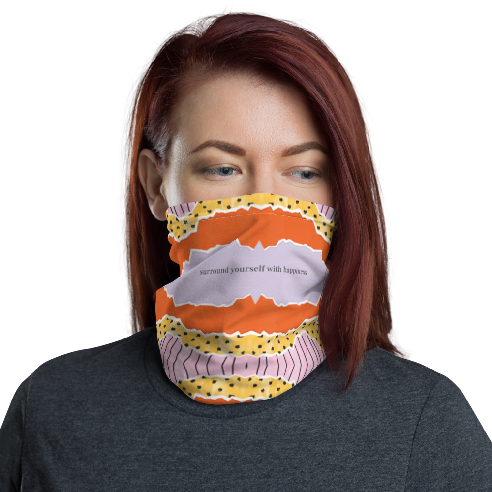Default Title Surround Yourself with Happiness Face Mask & Neck Gaiter by Design Express