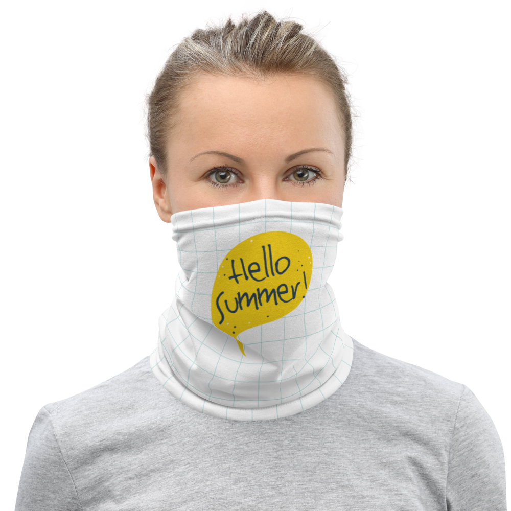 Default Title Hello Summer Yellow Face Mask & Neck Gaiter by Design Express