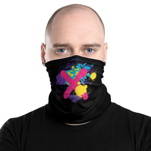 Default Title Abstract Series 01 Face Mask & Neck Gaiter Black by Design Express