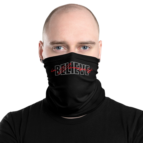 Default Title Believe in yourself Typography Face Mask & Neck Gaiter by Design Express