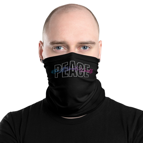 Default Title Peace is the Ultimate Wealth Face Mask & Neck Gaiter by Design Express