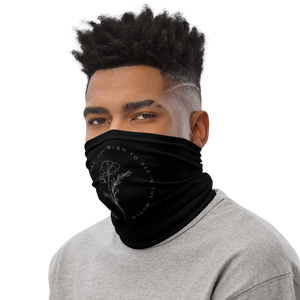 Be the change that you wish to see in the world Black Face Mask & Neck Gaiter by Design Express