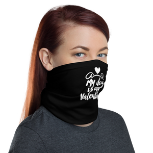 My Dog is My Valentine (Dog lover) Funny Face Mask & Neck Gaiter by Design Express