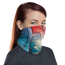 Colorful Marble Liquid ink Art Full Print Face Mask & Neck Gaiter by Design Express