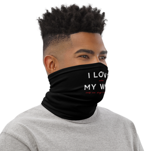 I Love My Wife (Funny) Face Mask & Neck Gaiter by Design Express