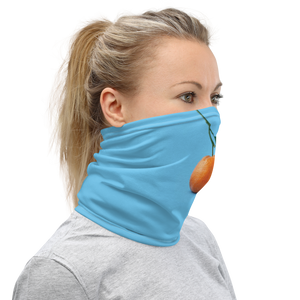 Orange on Blue Face Mask & Neck Gaiter by Design Express