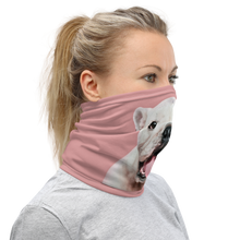 Cute White Bulldog Mask & Neck Gaiter