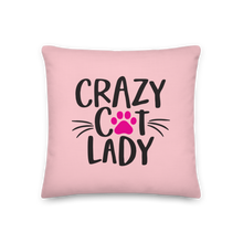 Crazy Cat Lady (Cat Lover) Funny Square Premium Pillow by Design Express