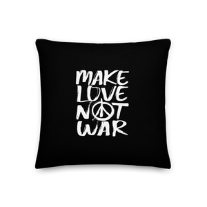 Make Love Not War (Funny) Square Premium Pillow by Design Express
