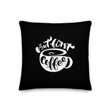 But First Coffee (Coffee Lover) Funny Square Premium Pillow by Design Express