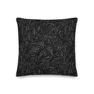 3D Black Ornament Pattern Premium Pillow by Design Express