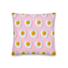 Pink Eggs Pattern Premium Square Pillow by Design Express