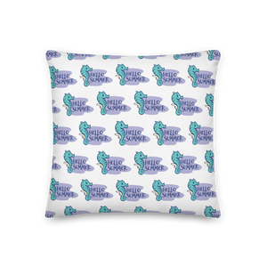 Seahorse Hello Summer Premium Pillow by Design Express