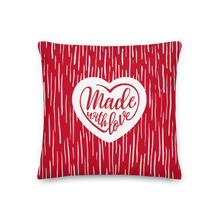 18×18 Made With Love (Heart) Square Premium Pillow by Design Express