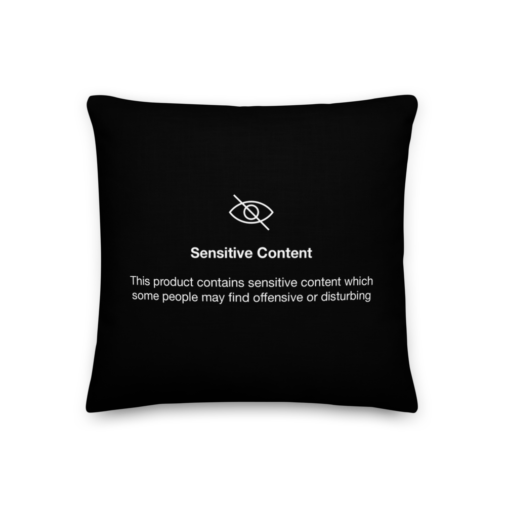 18″×18″ Sensitive Content (Funny) Premium Pillow by Design Express