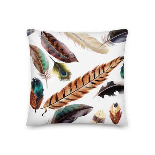 18″×18″ Feathers Pattern Premium Pillow by Design Express