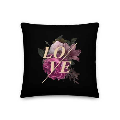 18″×18″ Love Flower Square Premium Pillow by Design Express