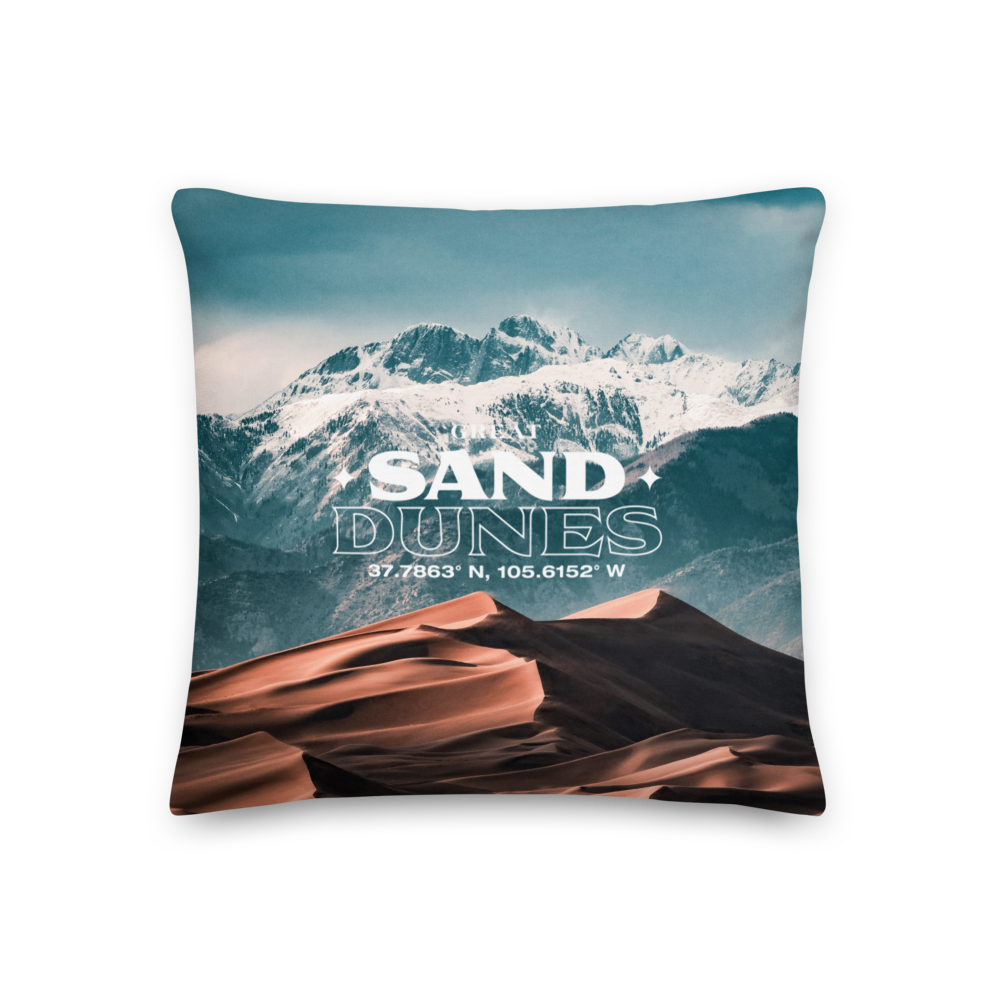 18″×18″ Great Sand Dunes Square Premium Pillow by Design Express