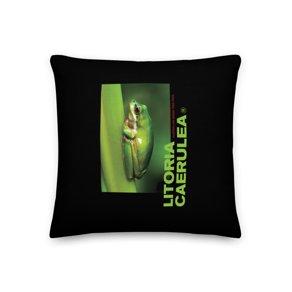 18″×18″ Litoria Caerulia Square Premium Pillow by Design Express