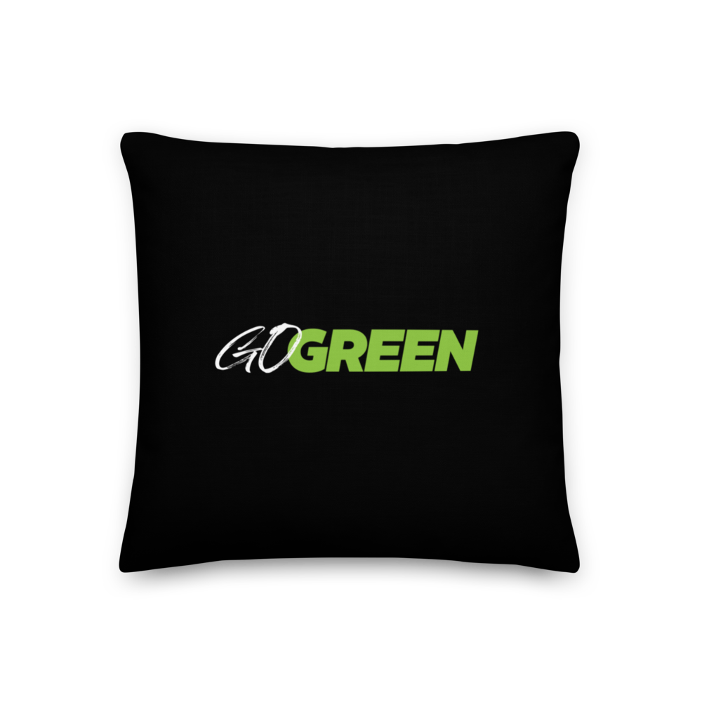 18″×18″ Go Green (Motivation) Premium Pillow by Design Express