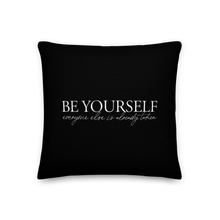 18″×18″ Be Yourself Quotes Premium Pillow by Design Express