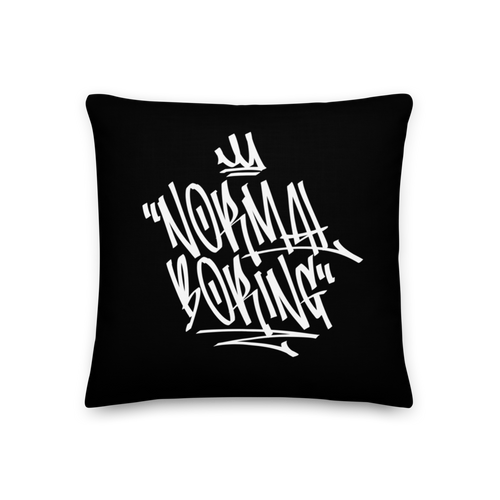 18″×18″ Normal is Boring Graffiti (motivation) Premium Pillow by Design Express