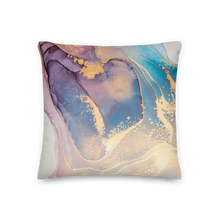 18″×18″ Soft Marble Liquid ink Art Full Print Premium Pillow by Design Express