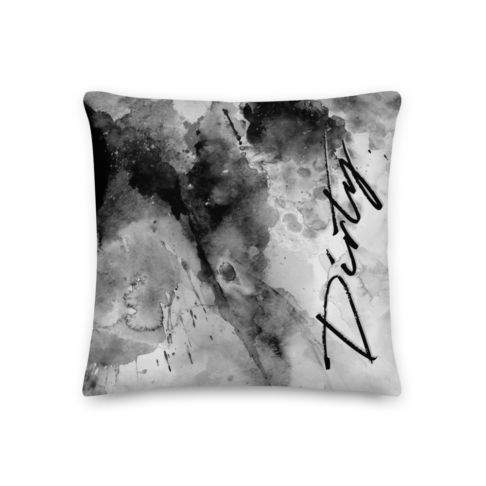 18″×18″ Dirty Abstract Ink Art Premium Pillow by Design Express