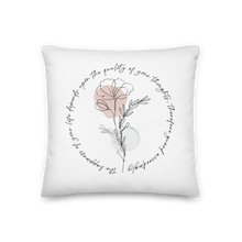 18″×18″ the happiness of your life deppends upon the quality of your thoughts Premium Square Pillow by Design Express