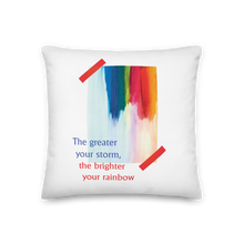 18″×18″ Rainbow Premium White Pillow by Design Express