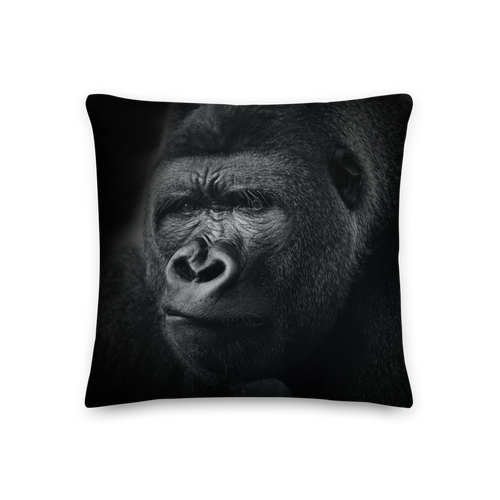 18″×18″ Mountain Gorillas Premium Square Pillow by Design Express