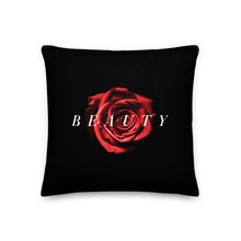 18″×18″ Beauty Red Rose Premium Square Pillow by Design Express