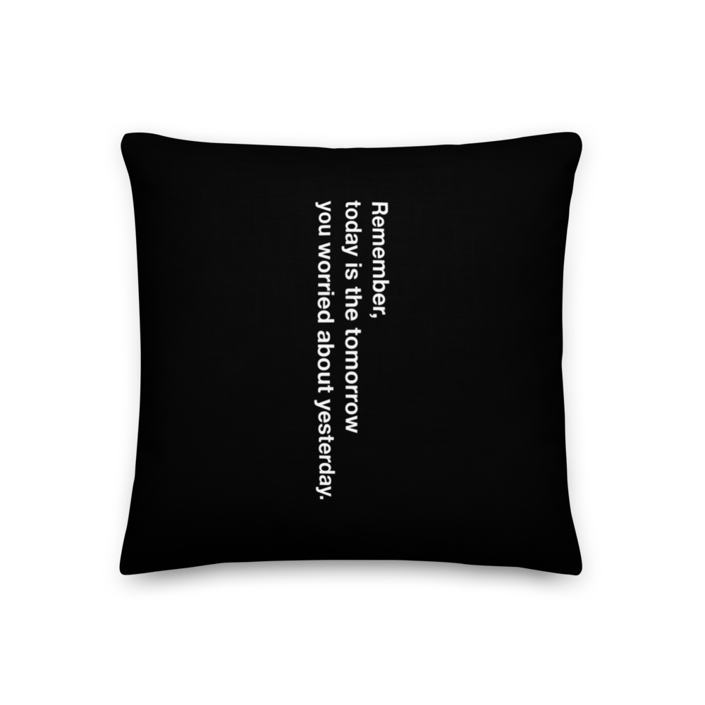 18″×18″ Remember Quotes Premium Square Pillow by Design Express