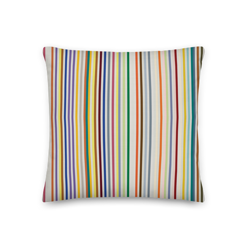 18″×18″ Colorfull Stripes Premium Pillow by Design Express