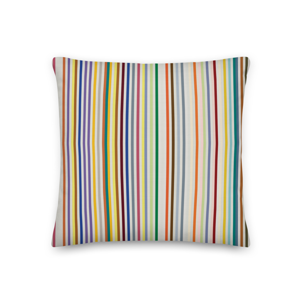 18″×18″ Colorfull Stripes Premium Pillow by Design Express