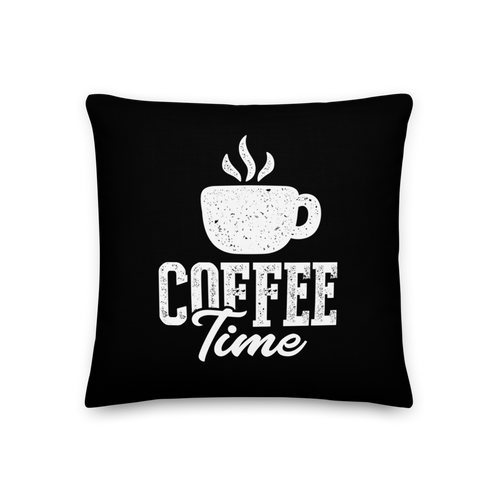 18″×18″ Coffee Time Premium Pillow by Design Express