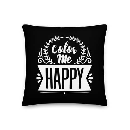 18″×18″ Color Me Happy Premium Pillow by Design Express