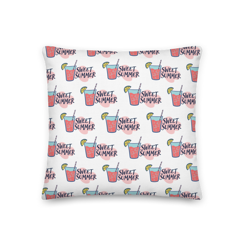 18″×18″ Drink Sweet Summer Premium Pillow by Design Express