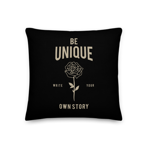 18″×18″ Be Unique, Write Your Own Story Premium Pillow by Design Express