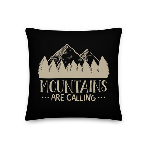 18″×18″ Mountains Are Calling Premium Pillow by Design Express