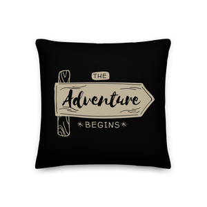 18″×18″ the Adventure Begin Premium Pillow by Design Express