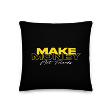 18″×18″ Make Money Not Friends Typography Premium Pillow by Design Express