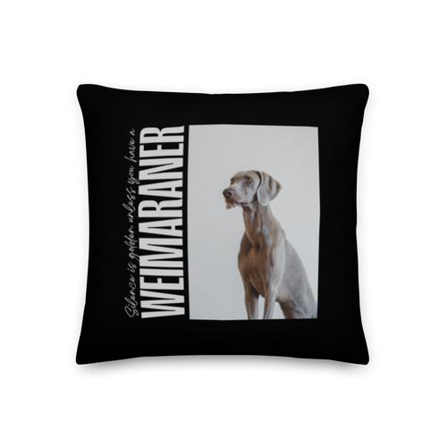 18″×18″ Weimaraner Premium Pillow by Design Express