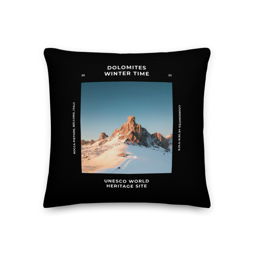 18″×18″ Dolomites Italy Premium Pillow by Design Express