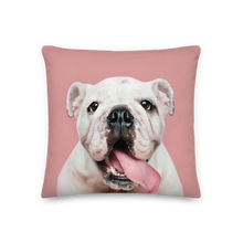 Cute White Bulldog Premium Pillow