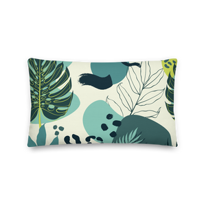 Fresh Tropical Leaf Pattern Premium Pillow by Design Express