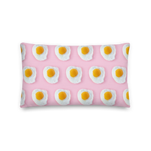 Pink Eggs Pattern Premium Square Pillow by Design Express