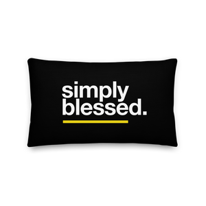 20″×12″ Simply Blessed (Sans) Premium Pillow by Design Express